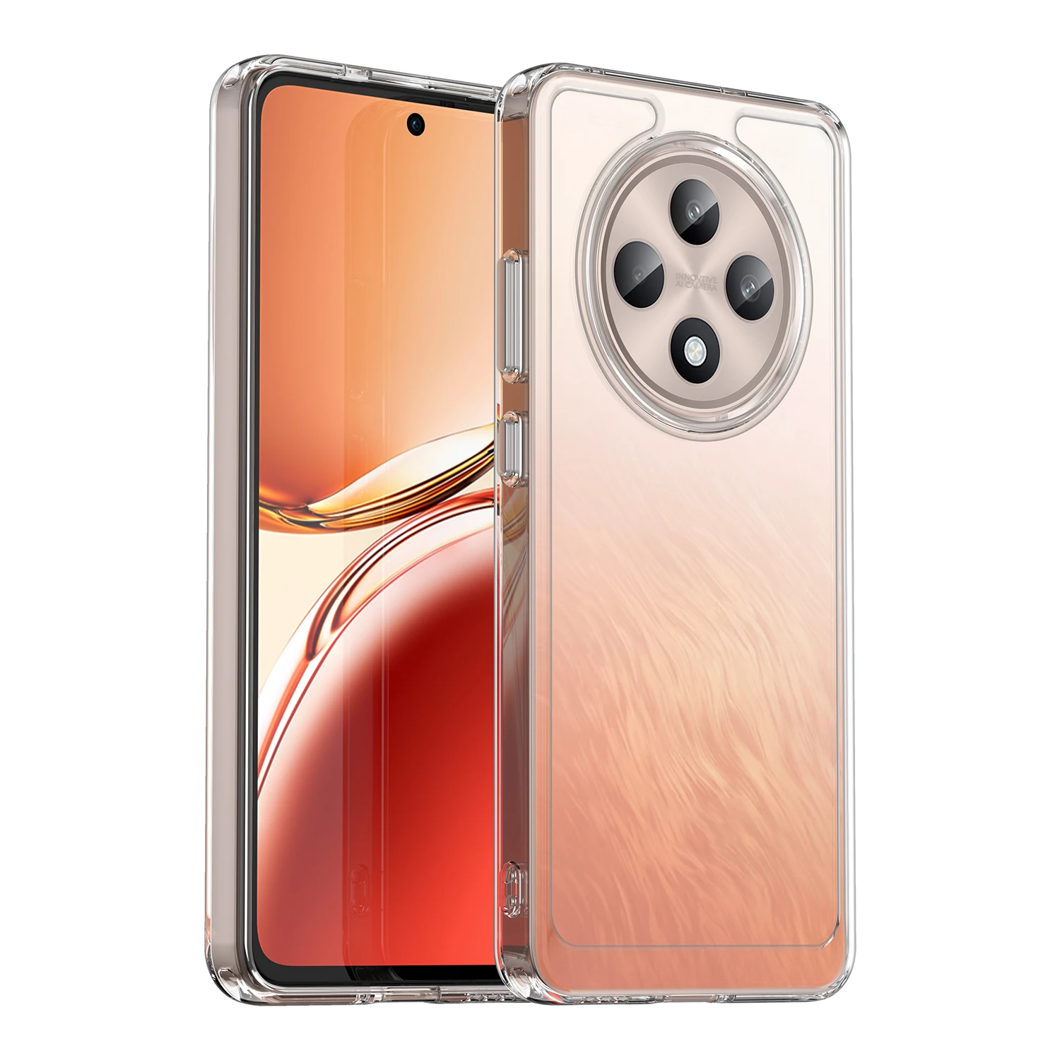 Crystal Clear Shockproof Phone Case with Colorful Border