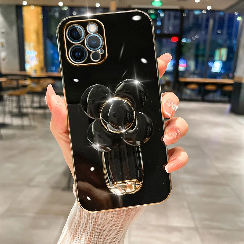 thumbnail image 1 of Funda giratoria con soporte de molino de viento, cubierta chapada en oro para iPhone 15 Pro Max 14 13 12 11 Pro Max XR X XS 7 8 Plus 6S, 1 of 4