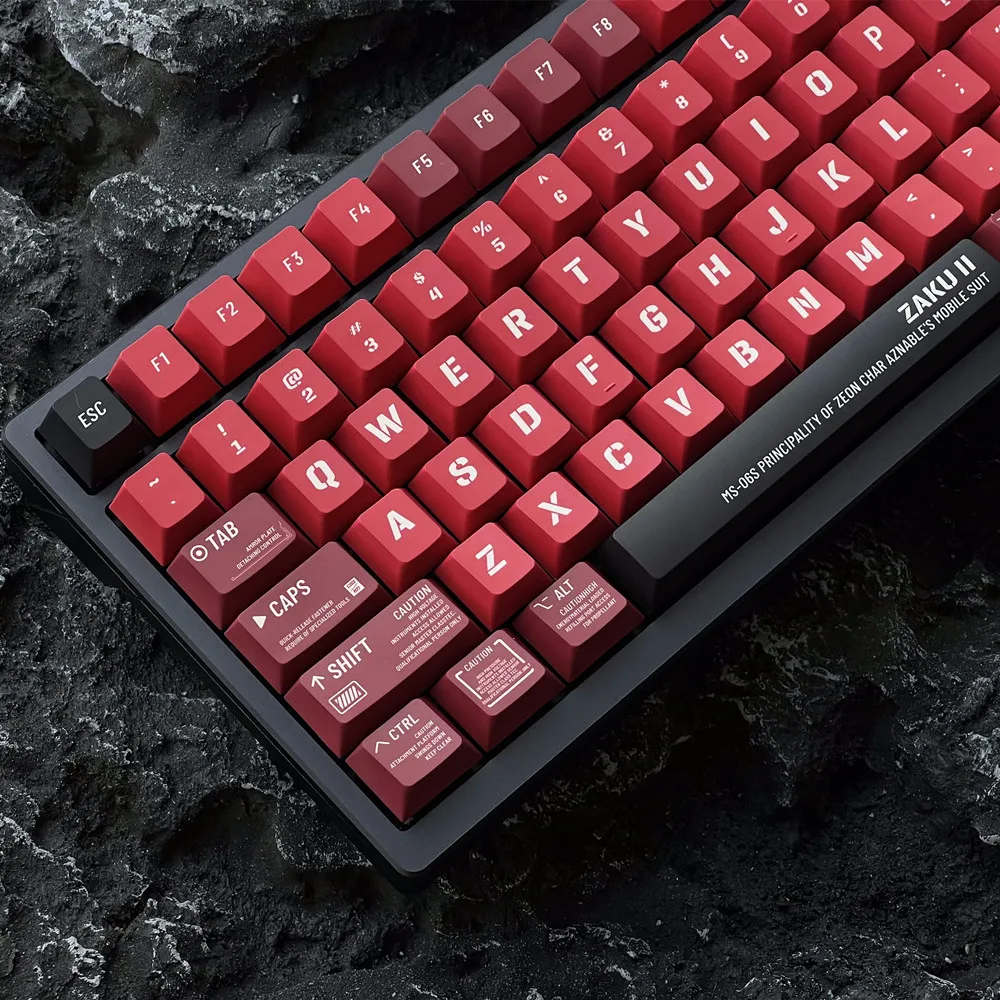 Mecha Guerreiro Keycap Perfil de Cereja Dye Subbed Pbt Keycaps Gateron Ttc Ktt Jwk Outemu Cross Switches Vermelho Verde Zagu 140 Chaves