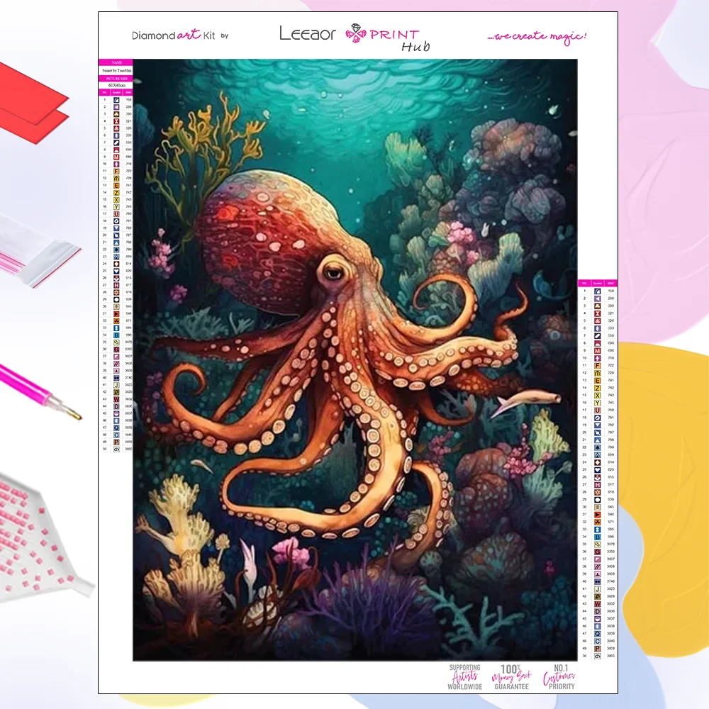 ציור יהלומים עולם תת-ימי דולפין צב מדוזה סרטן ציור צלב ערכות נוף מוזאיקה תמונת רקמה עיצוב בית