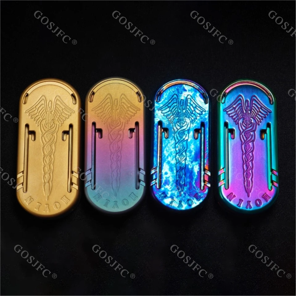 ZDEDC メイスダブル音叉フィジェットスライダーチタン不安おもちゃ