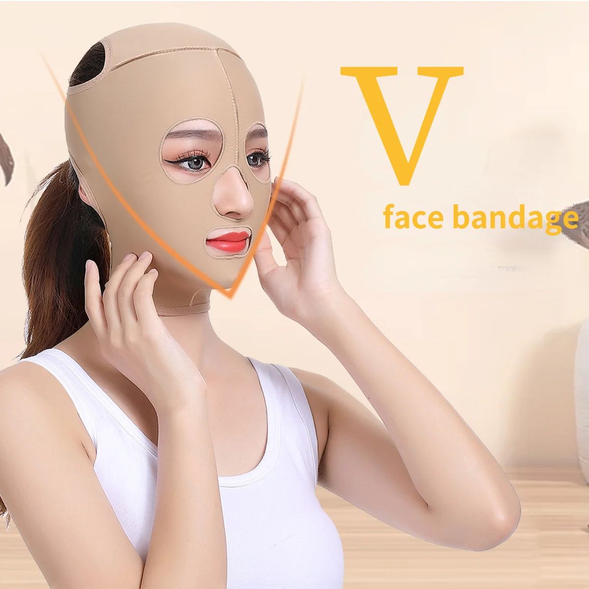 Full Face Lift Sleeping Mask Cheek Chin Slimming Belt Strap Facial Lift-Up Bandage Thin Massage Shaper laneige lip sleeping mask 20g 4 вида