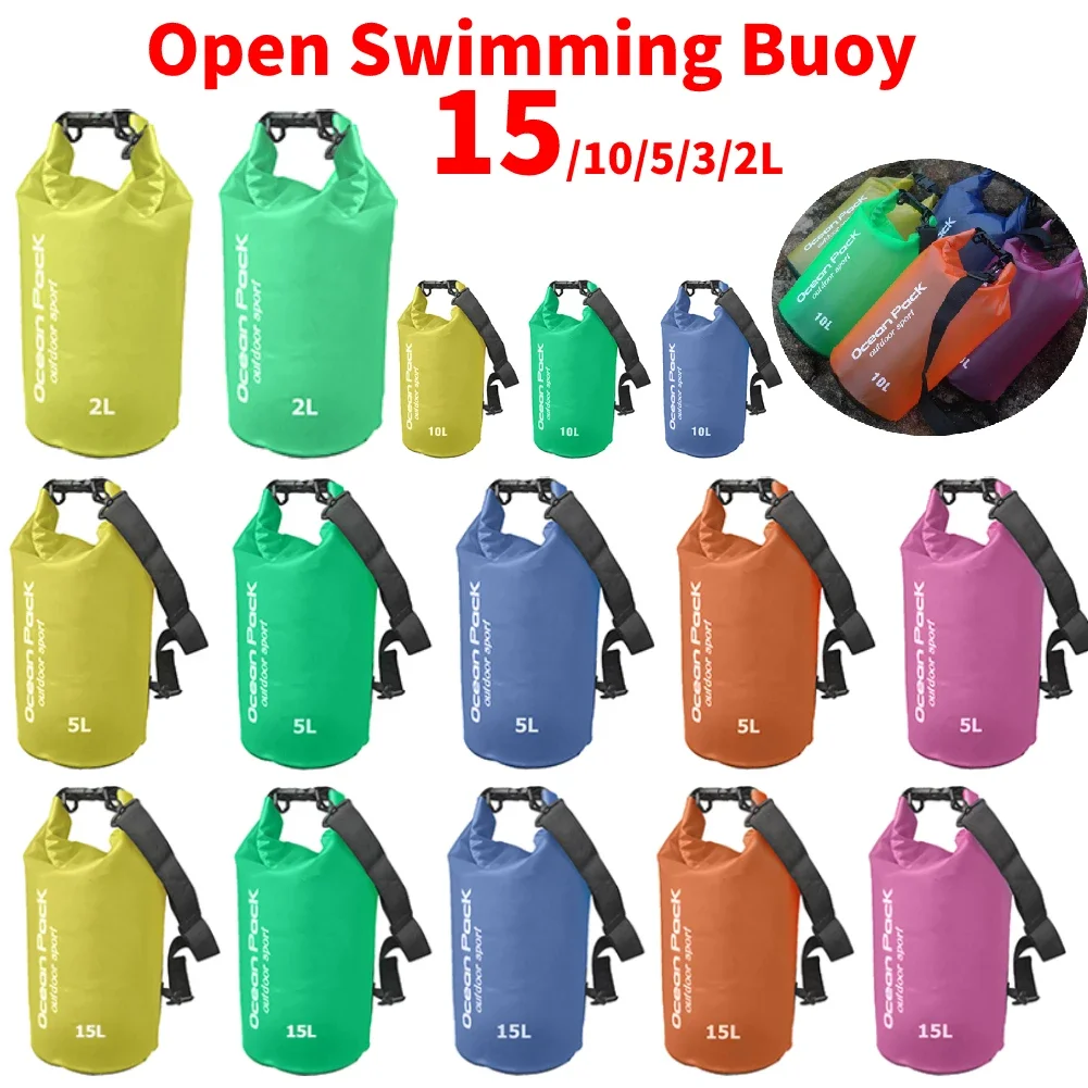 15/2L Buoy For Open Water Waterproof Bags Swimming Dry Bag Portable Adult Pool Buoy Float Dry Bag inflatable