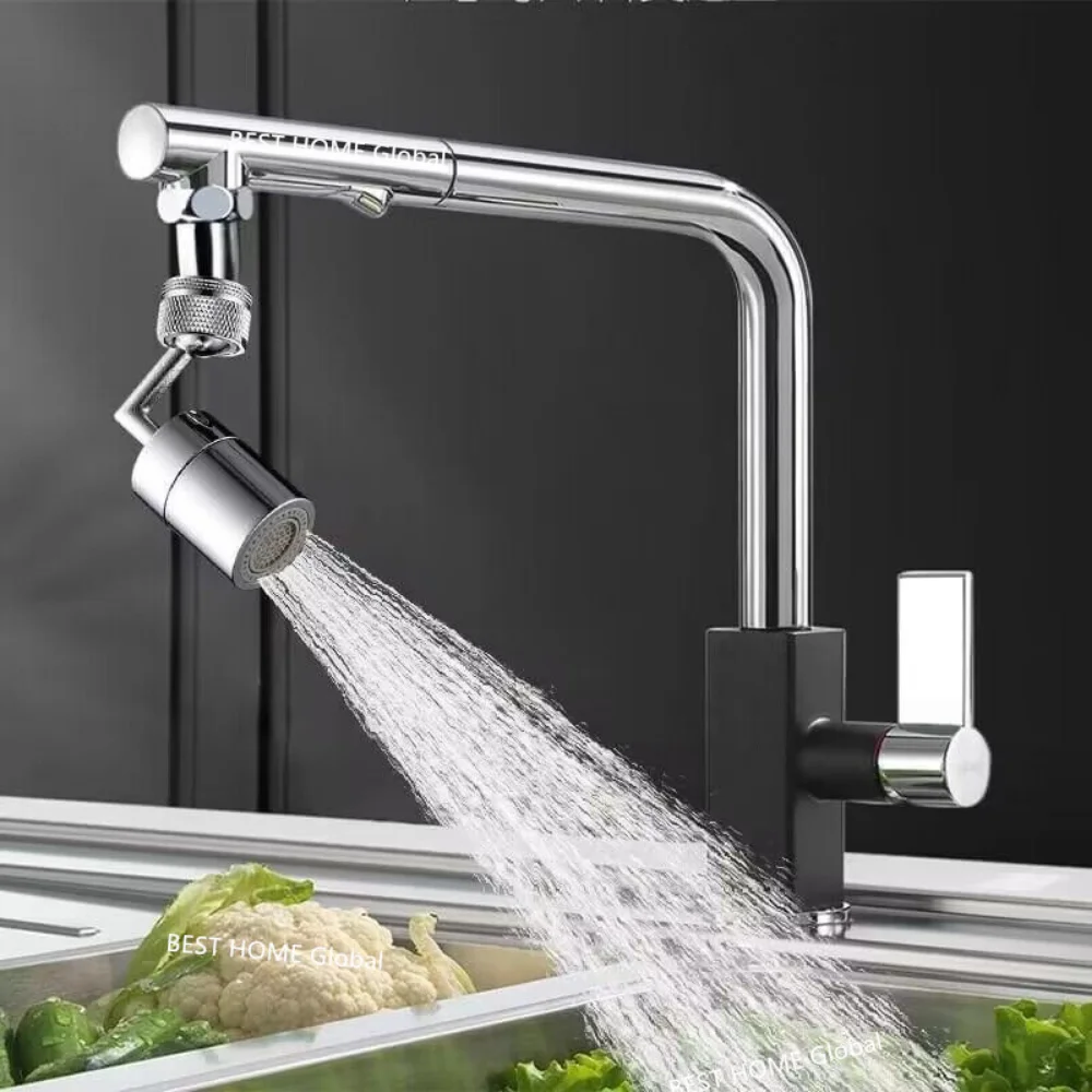 Metal 720° Universal Rotate Splash Filter for Faucet Spray Head Anti Splash Filter Kitchen Tap Water Saving Nozzle Sprayer