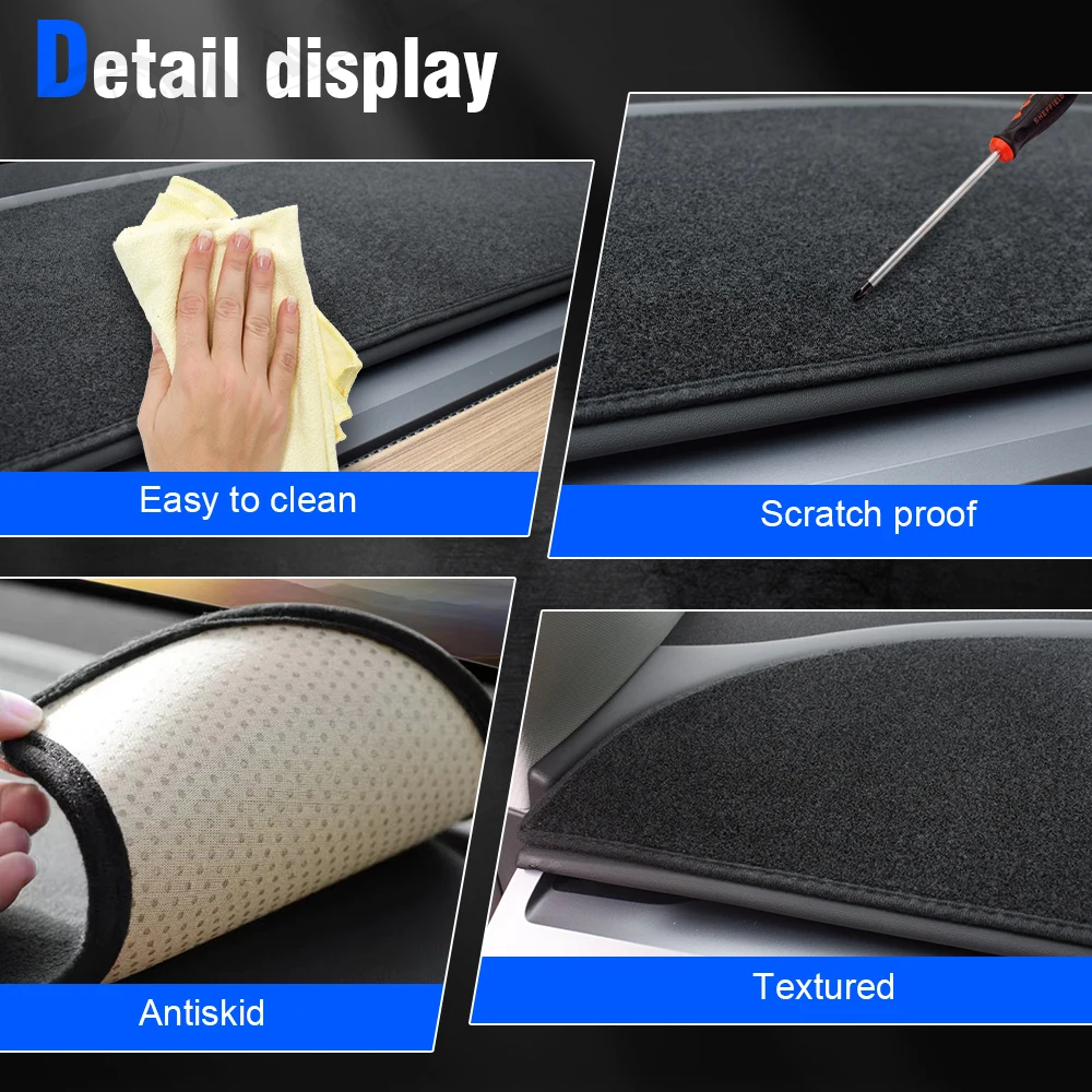 For Tesla Model 3 Dashboard Cover Model 3 Y 2017 2018 2019 2020 2021 2022 Sunshade Protector Non-slip Dash Mat Car Accessories