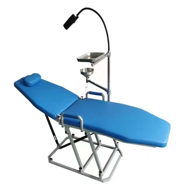 Portable Dental Unit Foldable Portable Dental Chair with Floodlight GU-P109