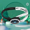 Elegant European and American Blue Crystal Leather Rope Spliced Bracelet for Men and Women's Universal Couple Jewelry 1