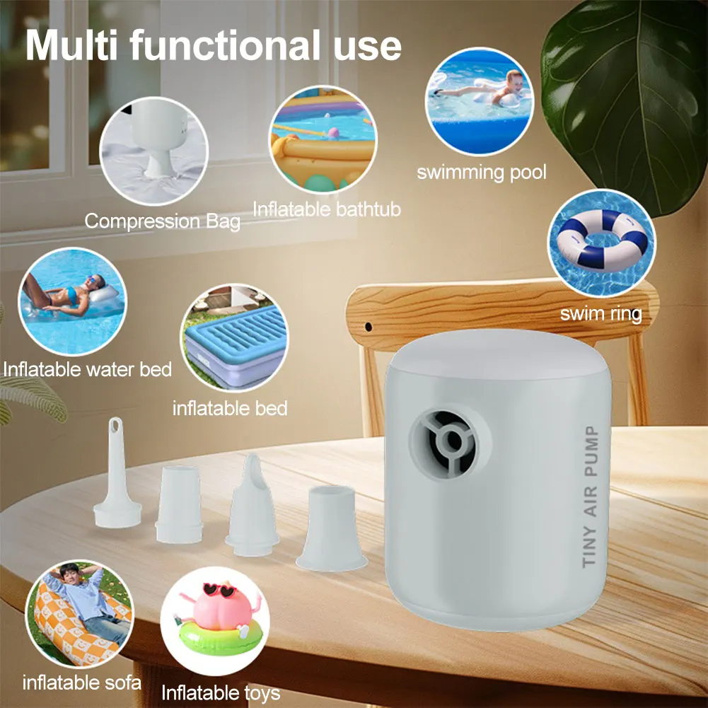Electric Air Pump Portable Wireless Air Compressor Inflator/Deflator Pumps For Inflatable Cushions Air Beds Boat Swimming Ring