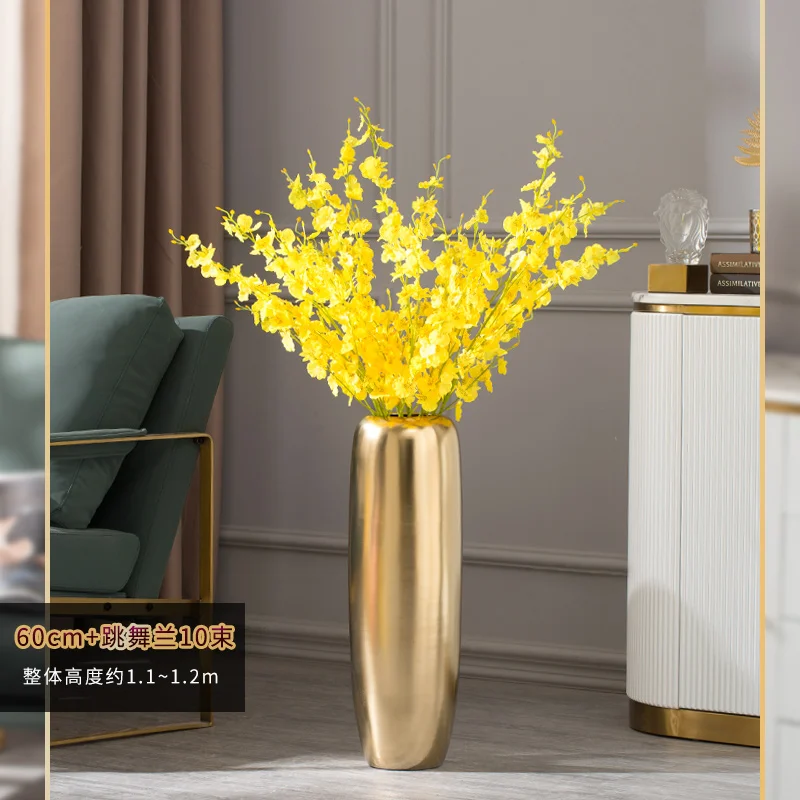 Living Room Luxury Vases Flowers Golden Design High Floor Large Vase  Wedding Decorative Modern Floreros Ornament Decor OA50HP - AliExpress