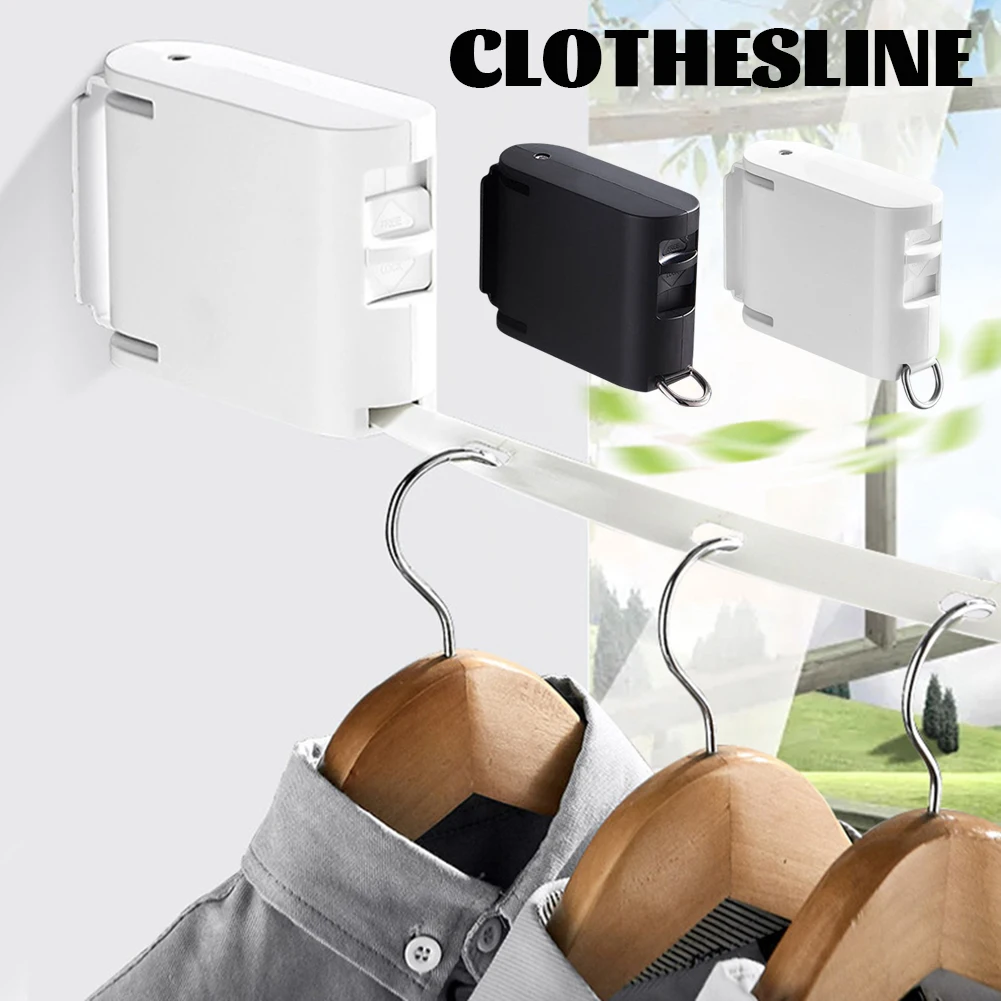 4.2m Retractable Wall Clothesline Extendable Clothes Line Wall Mounted