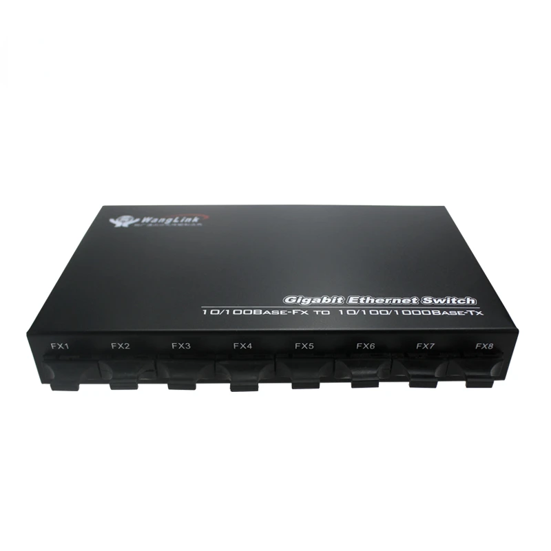 Wanglink Gigabit 1000Base T/SX/LX Ethernet 8 Port fiber 2 RJ45 Single Fiber Single Mode Ethernet Fiber модуль juniper sfp 1000base bx gigabit ethernet optics tx 1550nm rx 1310nm for 10km transmission on single strand of smf