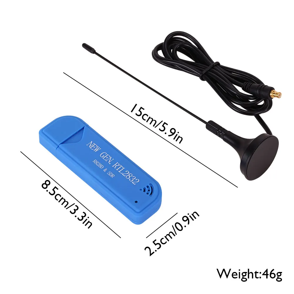 hd antenna USB 2.0 TV Receiver DAB FM RTL2832U R828D SDR RTL A300U 25MHz-1760MHz Receiving Frequency Tuner Dongle Stick with Antenna now tv stick TV Receivers