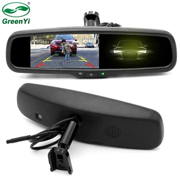 Monitor di parcheggio per veicoli con specchietto retrovisore antiriflesso con oscuramento automatico per auto HD da 4,3 pollici con staffa originale che collega alla telecamera per retromarcia