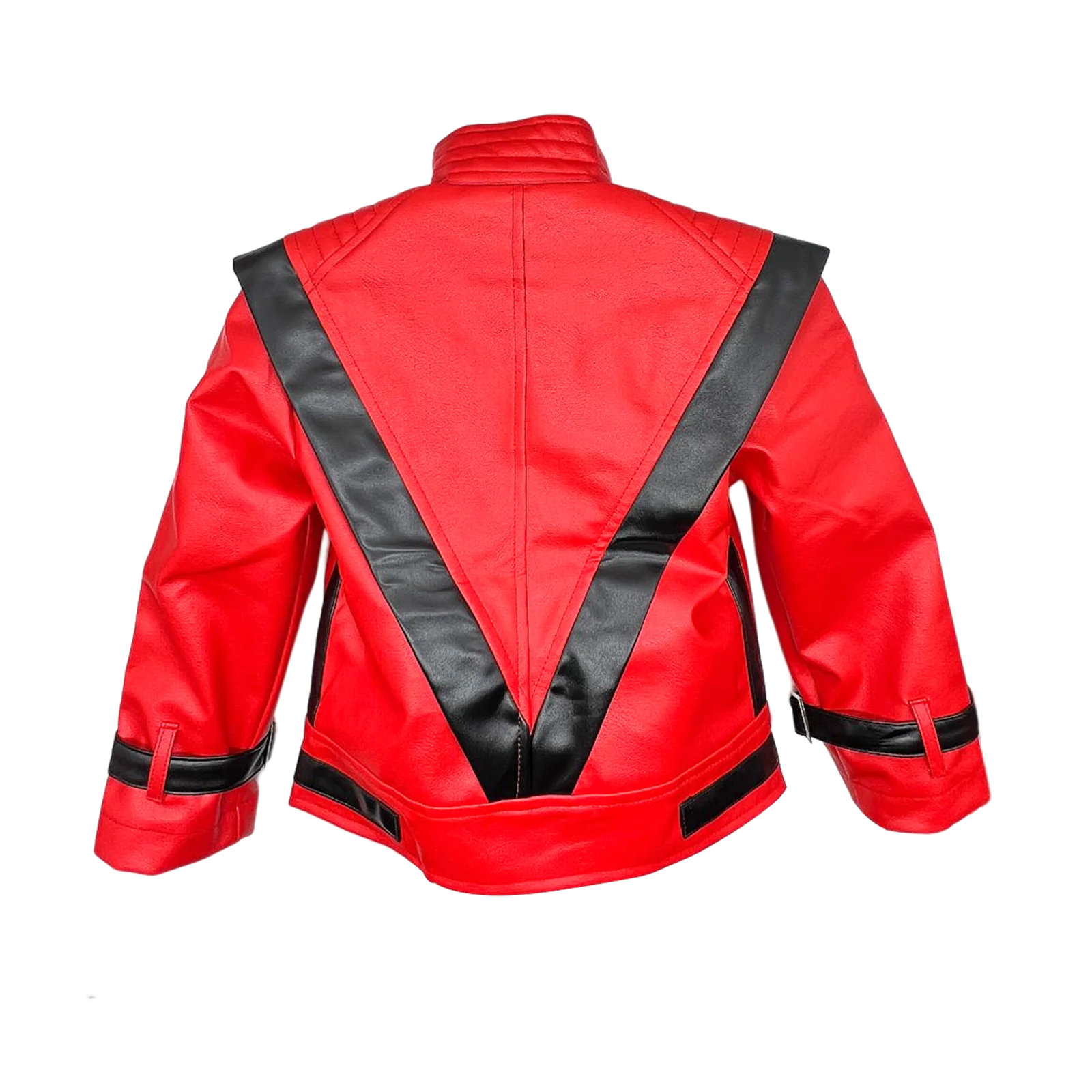 Michael Joseph Jackson Leather Red Thrilling Jacket, Suitable for 5-12 Year Boys Girls Kids ,Halloween Birthday Gift, 3
