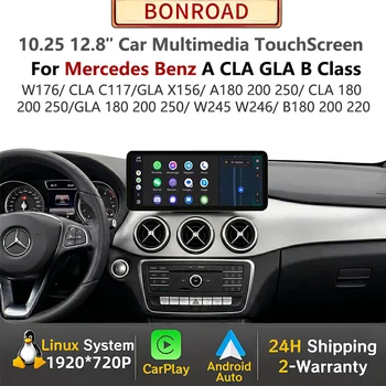 Pantalla táctil multimedia inalámbrica Bonroad 2400*900 con CarPlay y Android Auto para Mercedes Benz Clase A B W176 W246 CLA C117 GLA X156 1