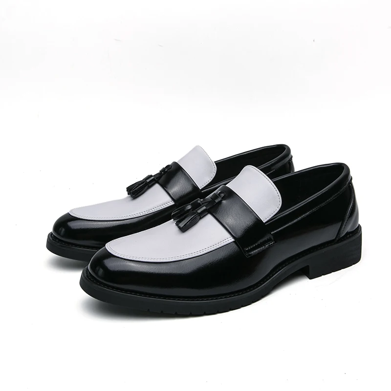 Leather Shoes For Man Genuine Leather Big Size High Quality Designer Formal Shoes Tassels Slip On Fashion Business Oxford