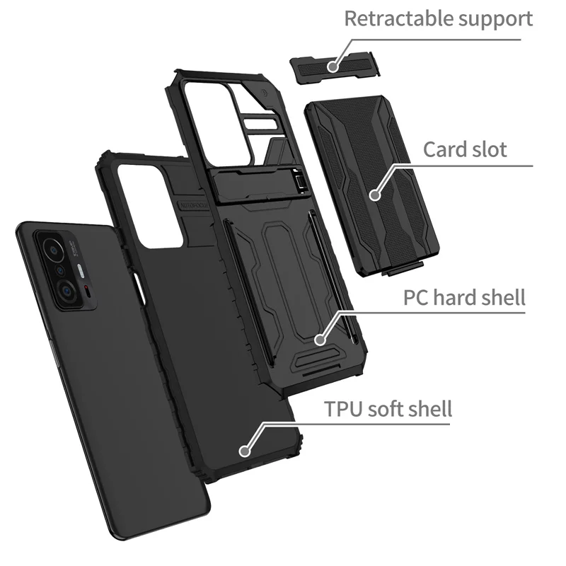   11 T  ̽ ̺긮  ī  Shockproof ȭ ̽ Xiomi  11 T T11 Mi11T 11TPro ĵ Ȧ ޸ Ŀ