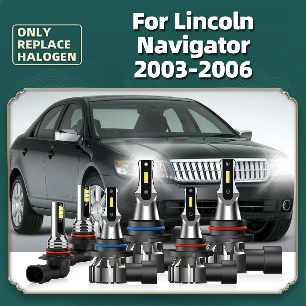 

120W High Power LED Headlight Car Fanless Headlamp 28000LM 9005 9006 Kit Fog Bulb 9145 For Lincoln Navigator 2003 2004 2005 2006