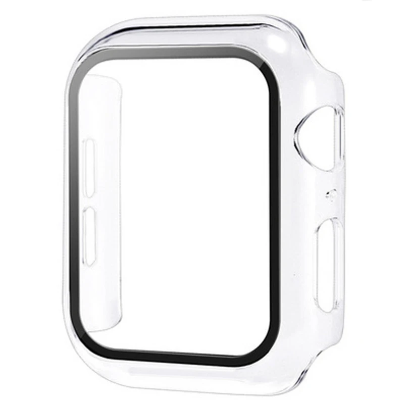 Glass+Cover For Apple Watch case 7 6 SE 5 4 3 iWatch Accessorie Screen Protector Apple watch serie 45mm 41mm 44mm 40mm 42mm 38mm