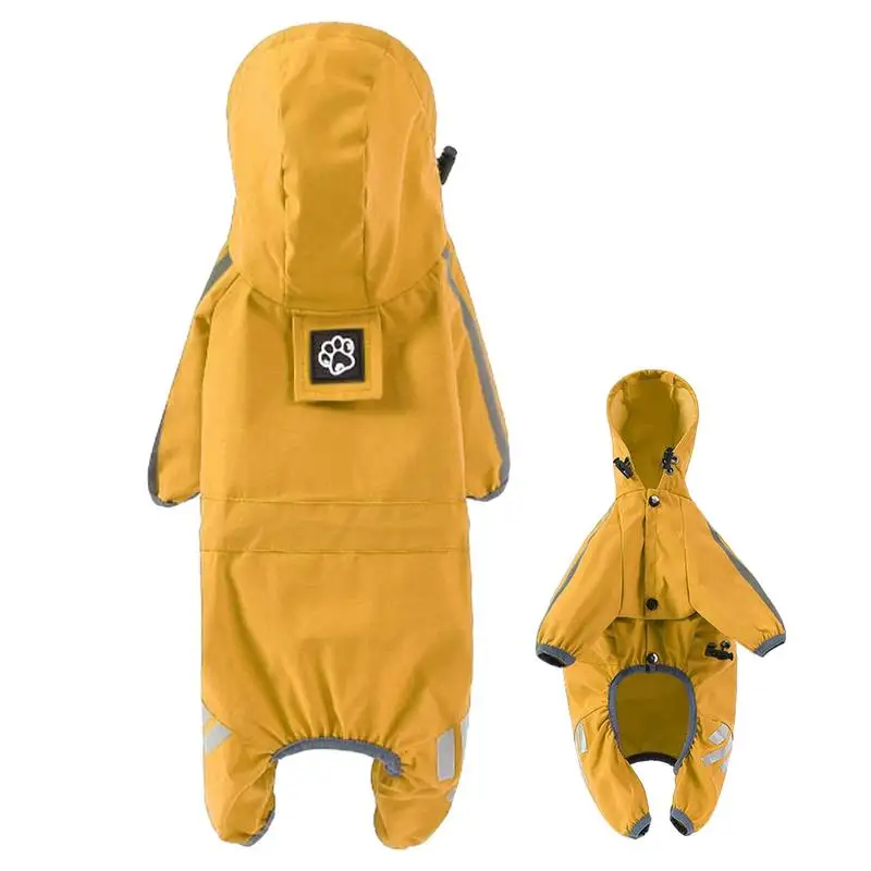 Waterproof Dog Raincoat with Reflective Strips