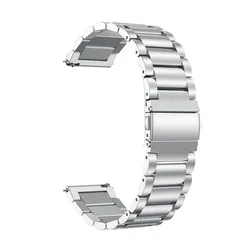 18mm Stainless Steel Metal Strap Wristband Bracelet for 18mm Strap (Silver)