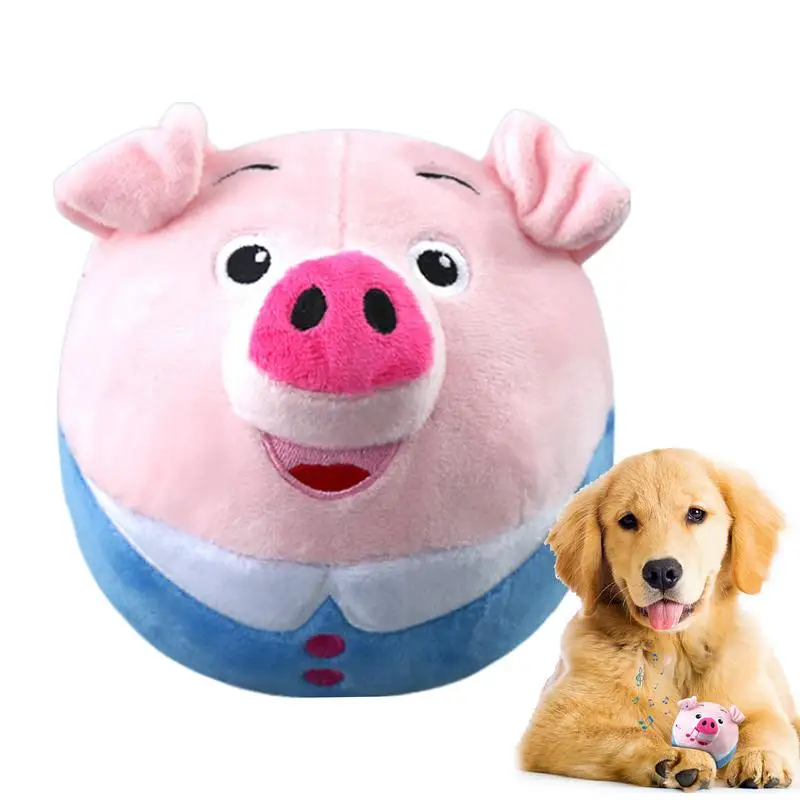 

Active Moving Pet Plush Toy 1PCS Soft Pet Plush Toy Interactive Pet Dog Toy Auto Bounce Squeaky Pet Toy dog leisure accessories