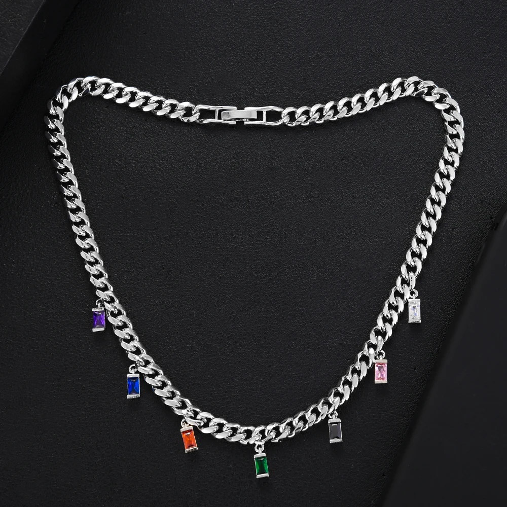 Siscathy Fashion Simplicity Clavicle Chain Zircon Necklaces For Women On The Neck Chokers Necklaces Party Jewelry Accessories