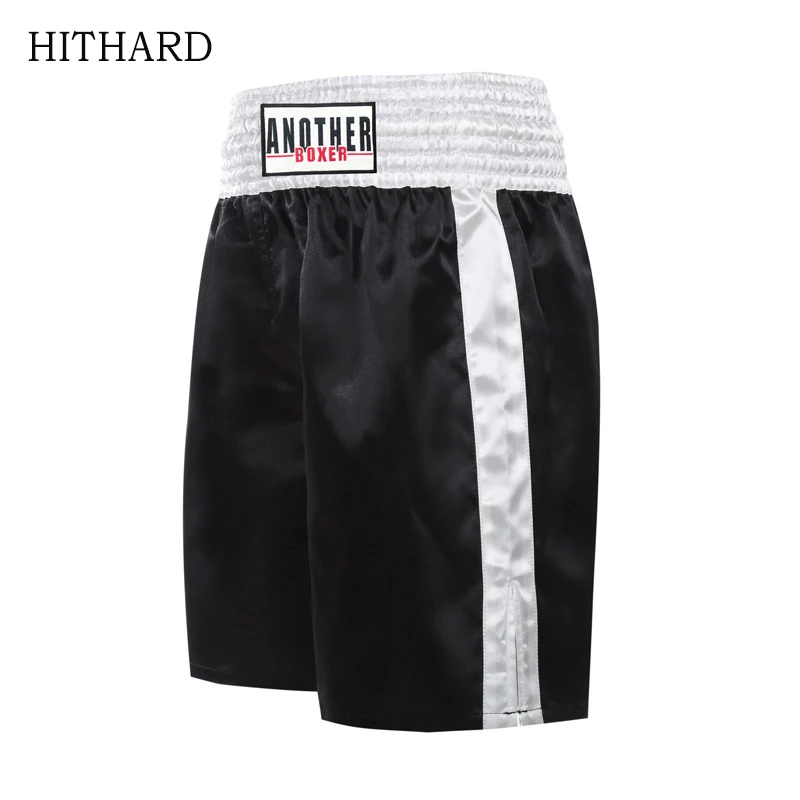 Boxing Shorts Satin Plain Muay Thai Shorts Men Women Training Match MMA Grappling Fight Kickboxing Pants Martial Arts Clothing