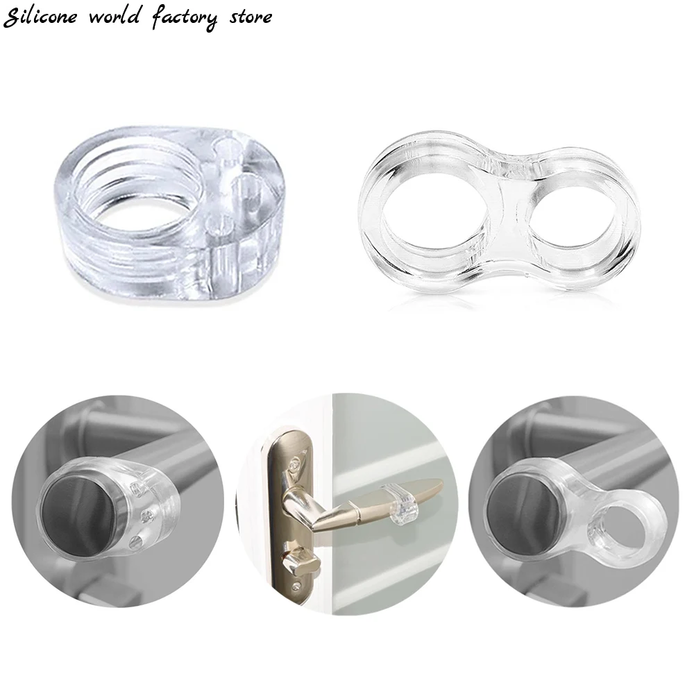 Door Stopper Silicone World Transparent Silica Gel Door Handle er Wall Protection Doorknob Bumper Walls Furniture Protective door stopper silicone door stopper door stopper bumpers