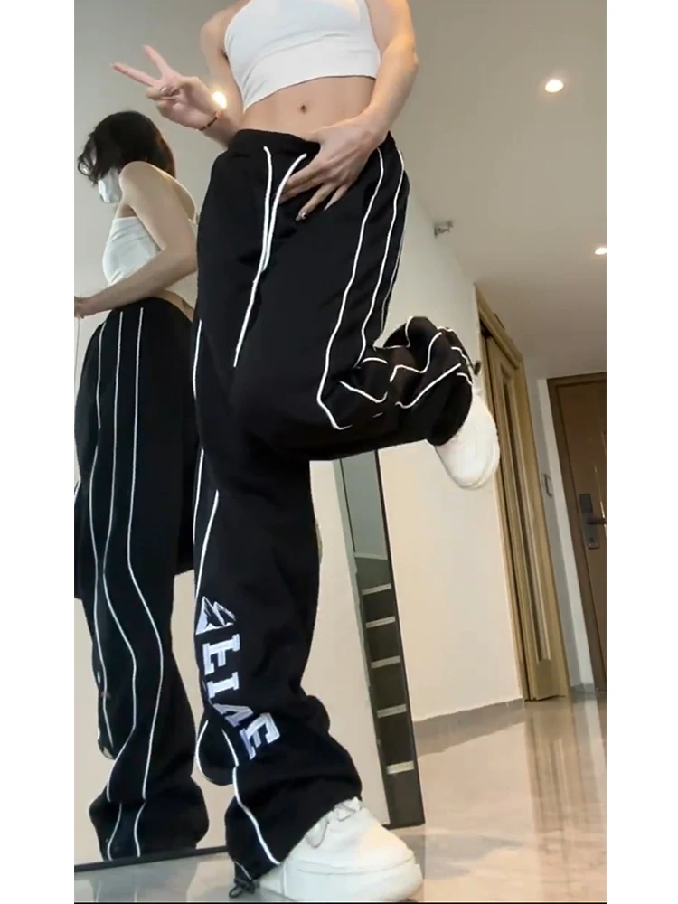 Sweatpants For Women Y2K Sports Pants High Waist Jogger Wide Leg Trousers  2023 Women's Sports Pants sweatpants y2k clothing