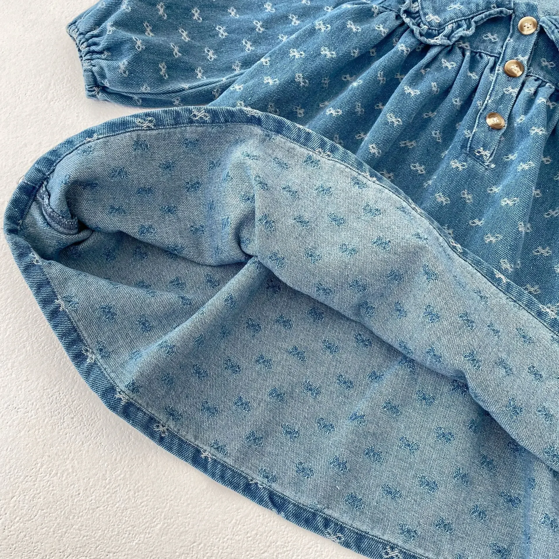 Denim Baby Girls Spring One Piece Dress