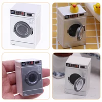 Mini Washing Machine Model House Laundry Kids Pretend Play Toy Tiny Decoration Washer Cake Topper Toilet Seat for Children 2