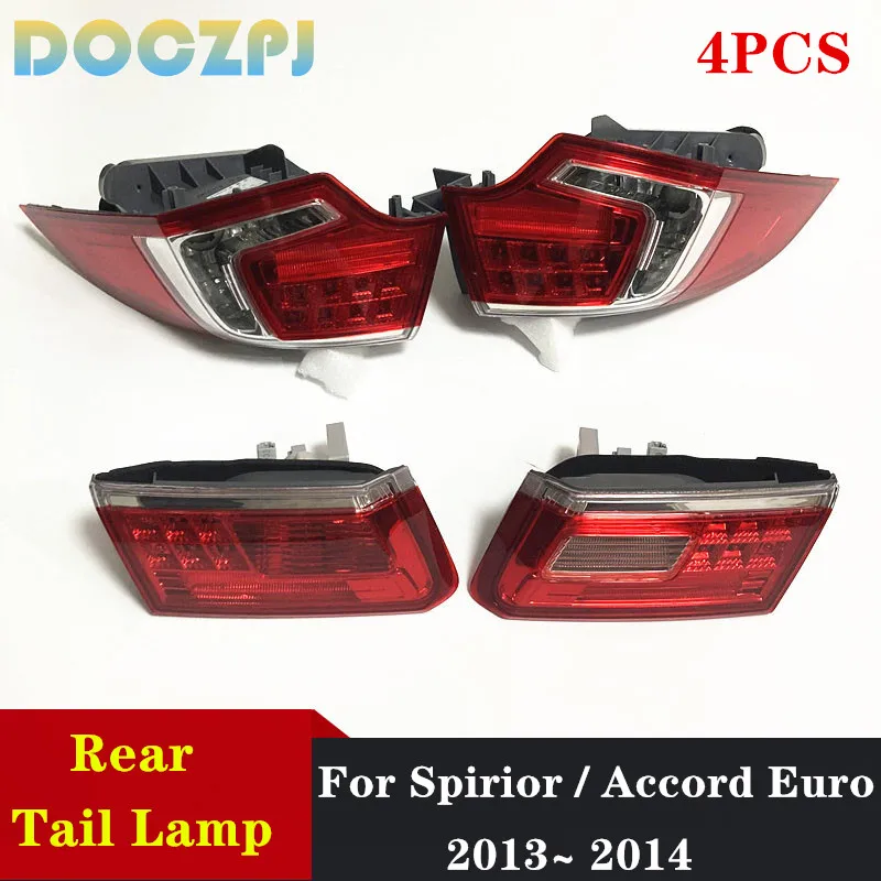 

1Set 4PCS Car Rear Bumper LED Taillight Tail Lamp For Honda Spirior CU1/CU2 For Accord Euro 2013 2014