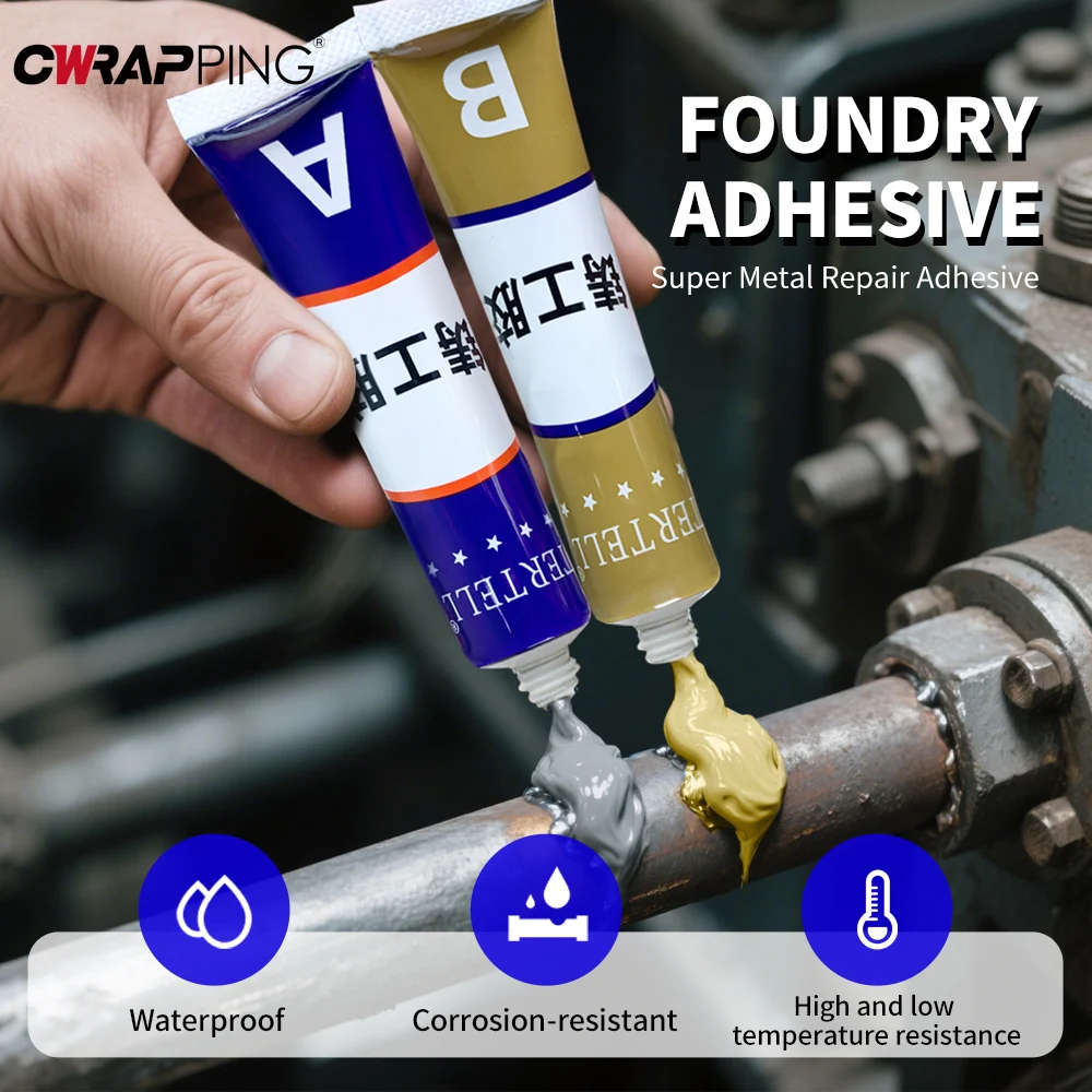 กาวแรงยึดติดสูงสำหรับงานเชื่อมโลหะ ซ่อมแซม ทนทาน กาวมหัศจรรย์สำหรับพลาสติก ไม้ กาว AB ยึดติดแน่น ซีลแน่น 1