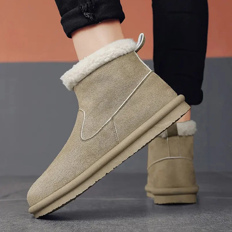 Winter Cold-proof Snow Boots Men's Plus Velvet Warm Versatile Suede Cotton Shoes Comfortable Casual Ankle Boots Outdoor Footwear