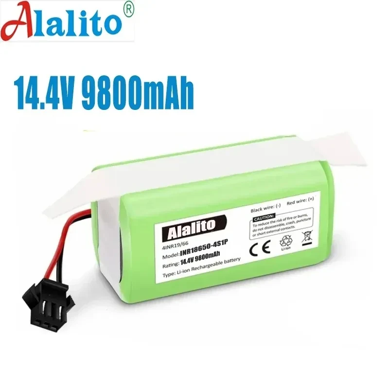 

14.4V 9.8Ah Li-ion battery for Cecotec Conga Excellence 950 990 1090 Ecovacs Deebot DN621 601/605 Eufy RoboVac 35C Panda i7 V710