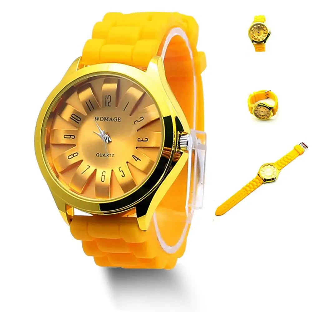 2023 gold watches for men women quartz dress watch brand luxury elegant men ladies wrist watch female clock relogio feminino Silicone Jelly Band Flower Dial Sports Style Watch Men Women Quartz Wrist Watch Female Watches Reloj Mujer Relogio Feminino