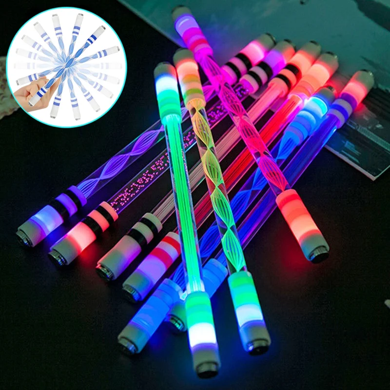 1pcs Random Creative Spinning Luminous Turn Pen Gaming Pen for Kids