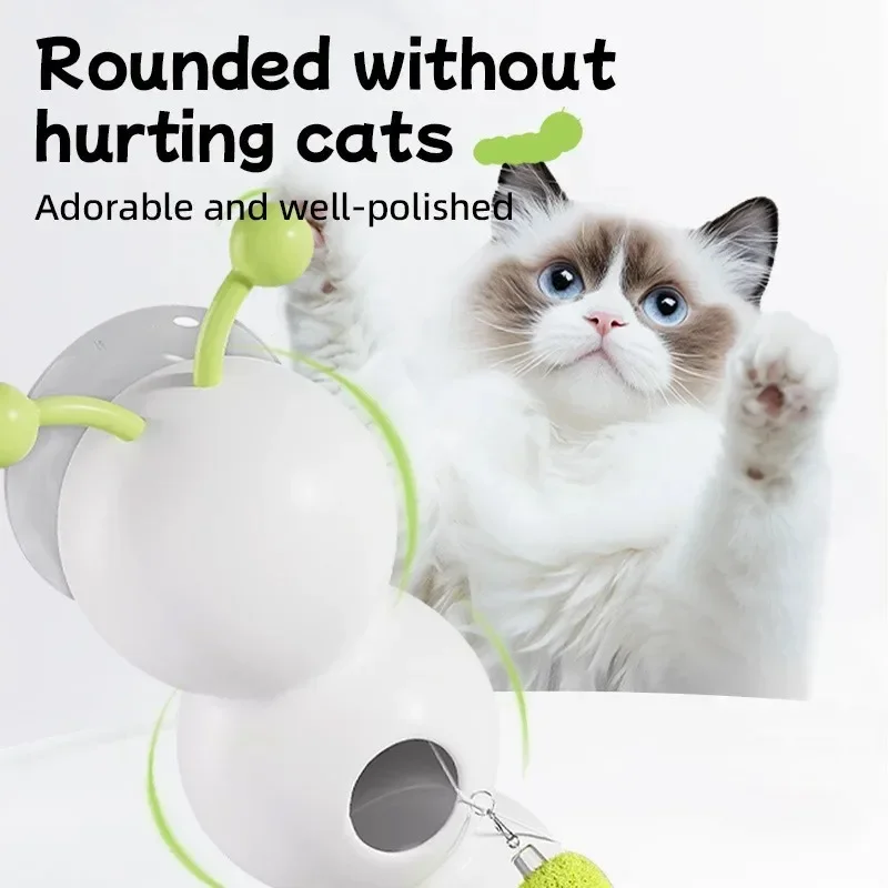 Interactive ABS Smart Caterpillar Toy for Indoor Cats
