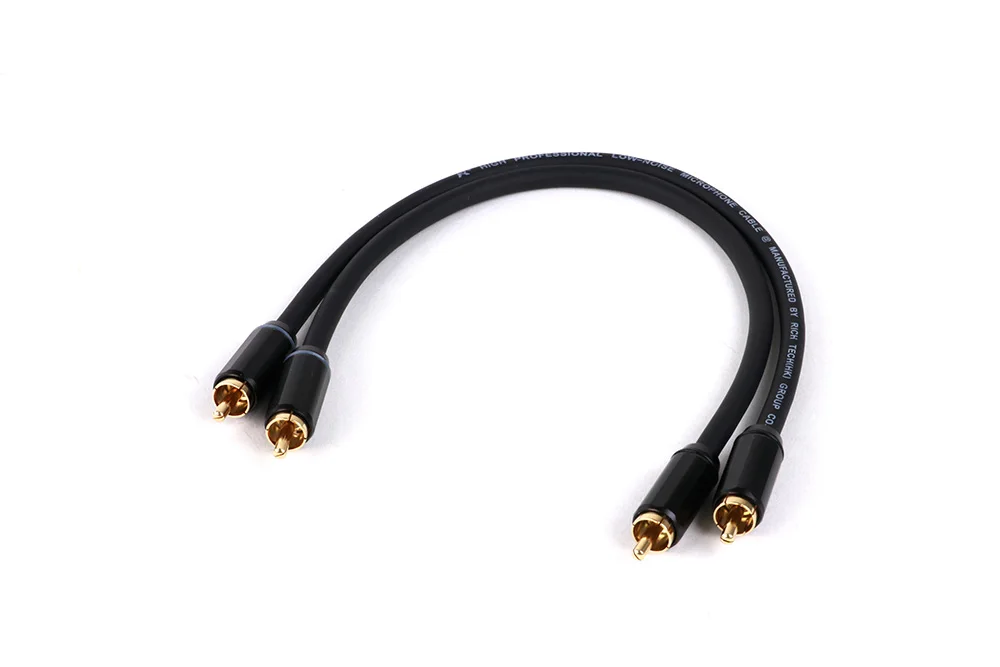 RCA-Kabel, vergoldeter RCA-Stecker auf Stecker, Audio-Stereo-Adapter, abgeschirmtes Kabel für Heimkino, HDTV, Verstärker, Hi-Fi-System, Lautsprecher – Detail 3