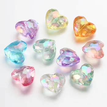 Acrylic Heart Beads 1