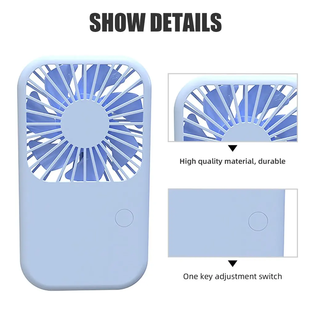 Fan Wind Power USB Rechargeable Handheld Mini Portable Electric Fan Ultra-quiet Desktop Cooling Fans With Mobile Phone Bracket