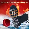 2 Pairs Self-heating Socks Men Women Non-slip Dots Foot Massage Magnetic Therapy Health Warming Fever Socks Winter Relieve Tired 3