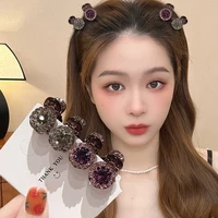 1Pc Mini Round Rhinestone Hair Claw Retro Zircon Women Girls Claw Clip Small Hairpins Hair Crabs Girls Hair Accessories Jewelry﻿