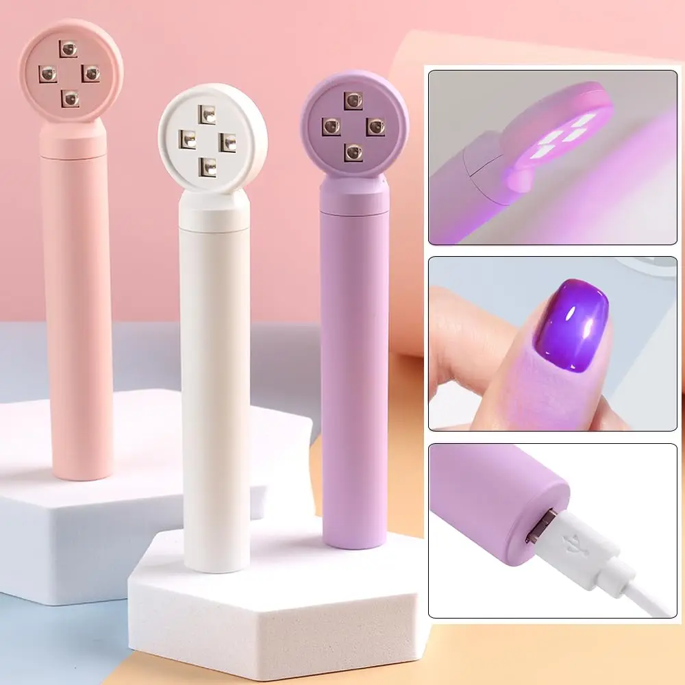 Handheld Mini Nail Dryer Large Capacity Chargeable Battery Uv Led Nail Lamp Gel Polish Curing Machine Portable Flashlight Lamp 2
