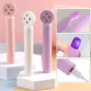 Handheld Mini Nail Dryer Large Capacity Chargeable Battery Uv Led Nail Lamp Gel Polish Curing Machine Portable Flashlight Lamp 2