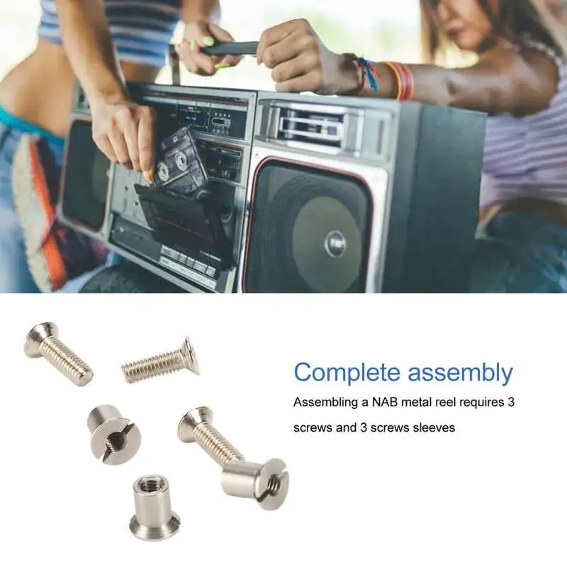 Set Di Viti Per Mozzo Nab Da 24 Pezzi-10.5X1/4-Vite A Bobina Universale Per 3M, Ampex, Teac, Rmgi