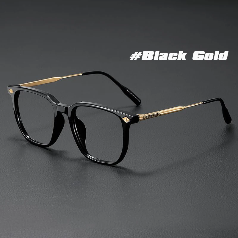 Fashionable Anti Blue Light Square Eyeglasses - Unisex Business Optical Eyewear with Large Frame