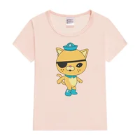 The Octonauts Kwazii Sticker Print Fashion Costume Children Simple Thin Cotton Soft Cute Tops Baby New Summer Clothing 1