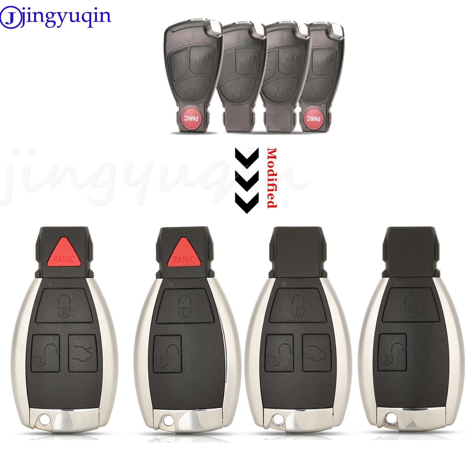 Jingyuqin 2/Tasten Autos chl üssel Shell für Mercedes Benz B C E ml s clk cl modifizierte Ersatz Smart Auto Key Case Upgrade